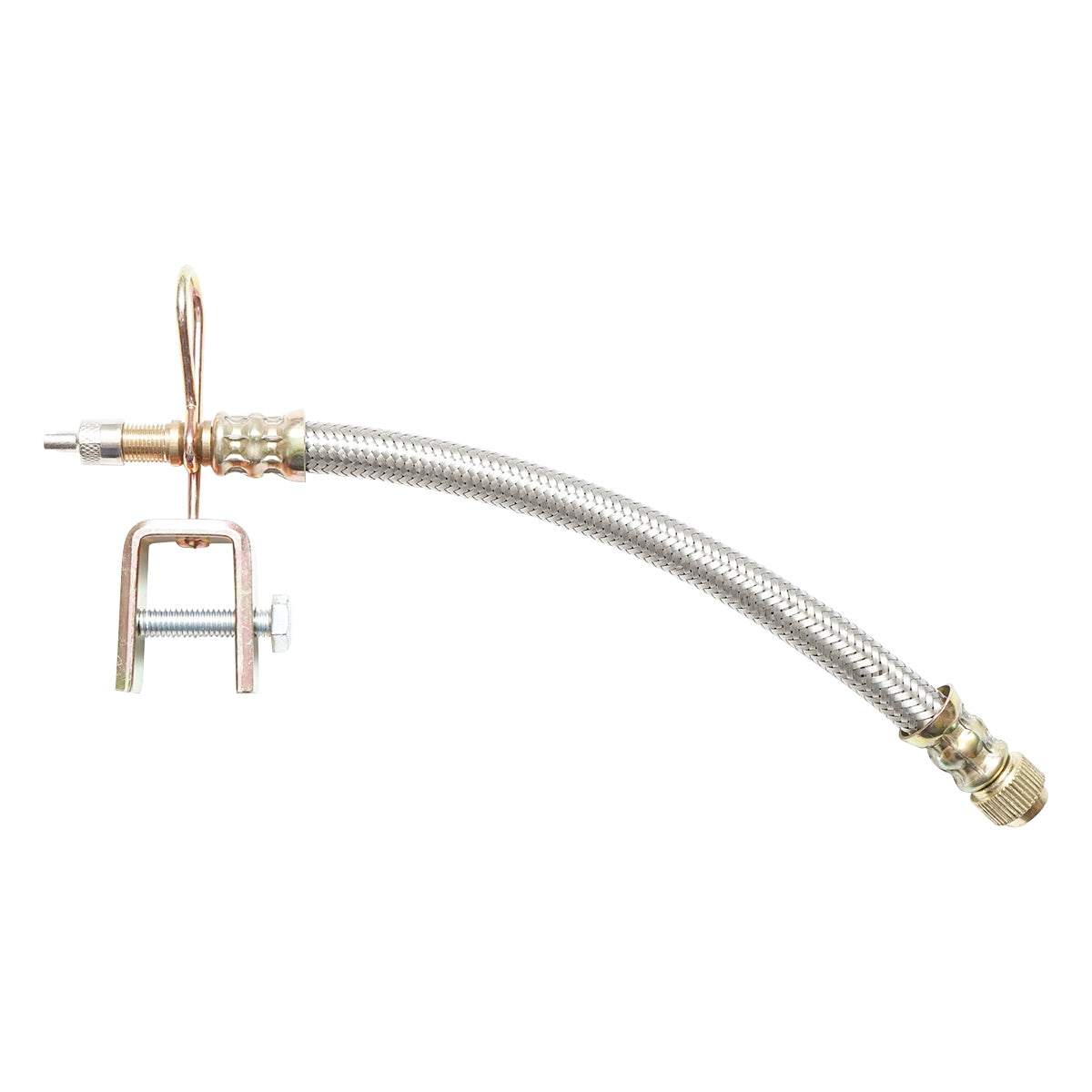 Wheel valve extension with metal protection and clip with screw 150/180 mm